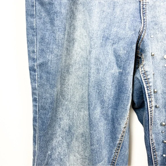 Beaded GG Jeans Fringe Cuff Jeans - Picture 7 of 15